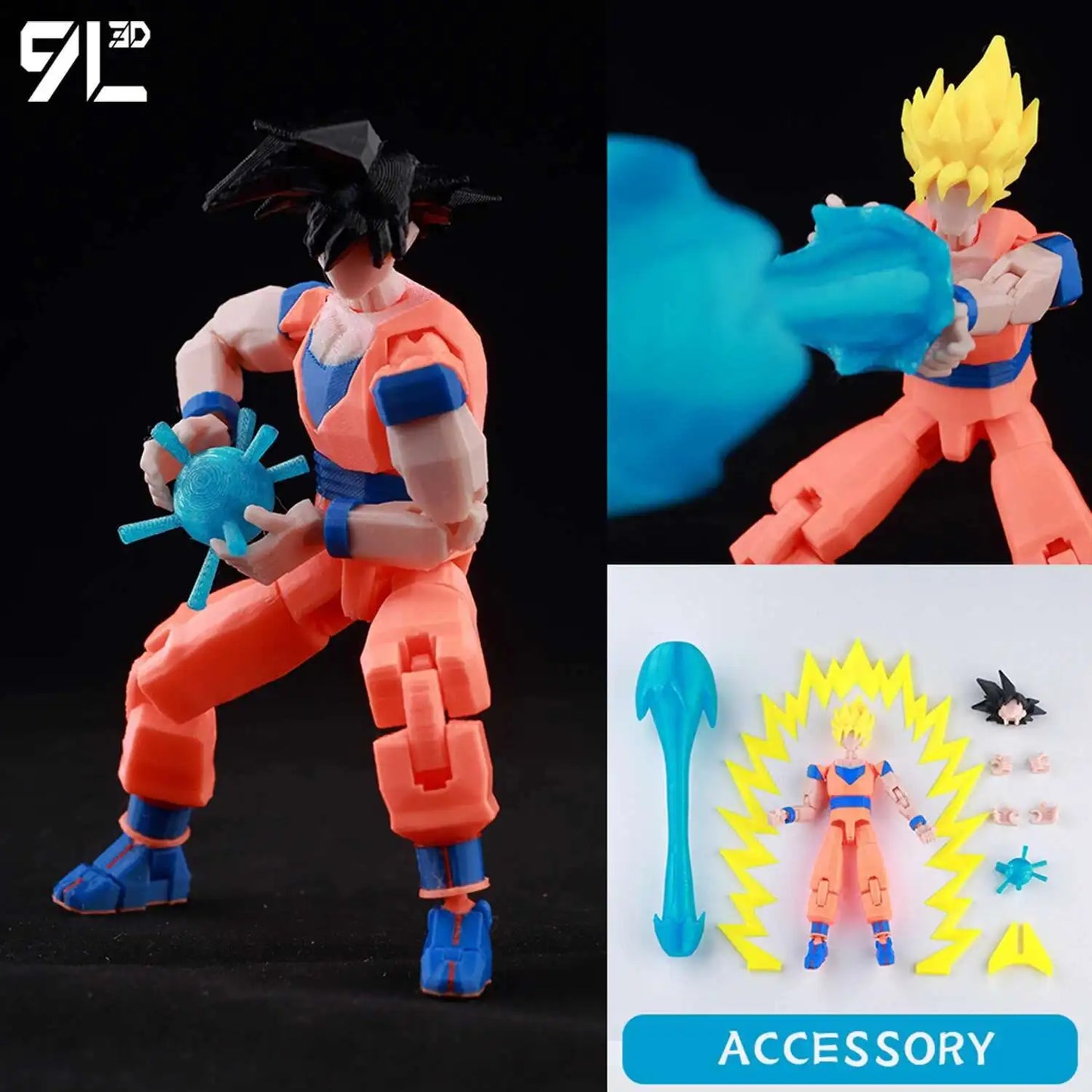 9L3D “Lucky Dummy 13” Ultra Instinct Goku Figure – 5.5-Inch Dragon Ball Model