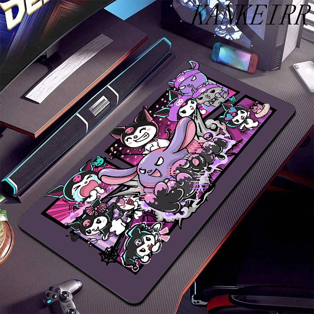 **** XXL Mouse Pad Anime Kuromi Desk Mat Gaming Rug 900x400 Waterproof Non-Slip