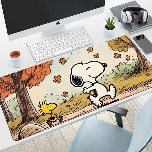 Anime S-Snoopys Mouse Pad Cute Cartoon Peanuts Dog Gaming Desk Mat