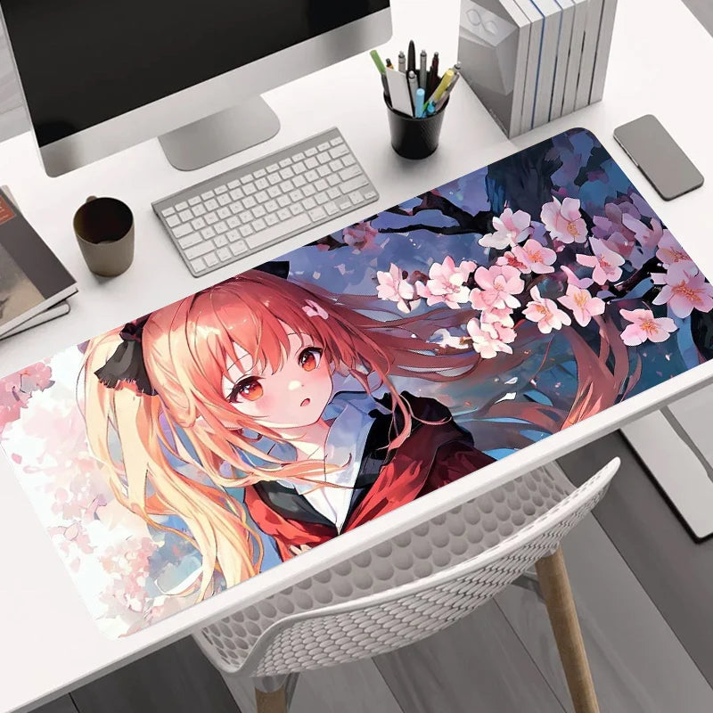 Cherry Blossom Girl XXL Anime Mouse Pad (35"x16")