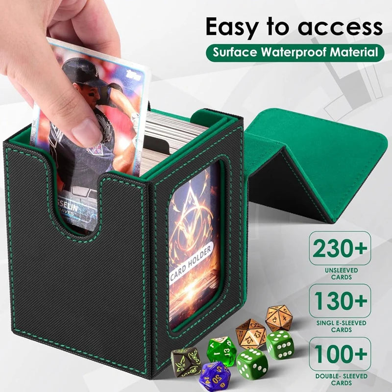 Color Display TCG Deck Box – 100+ Card Holder with Window