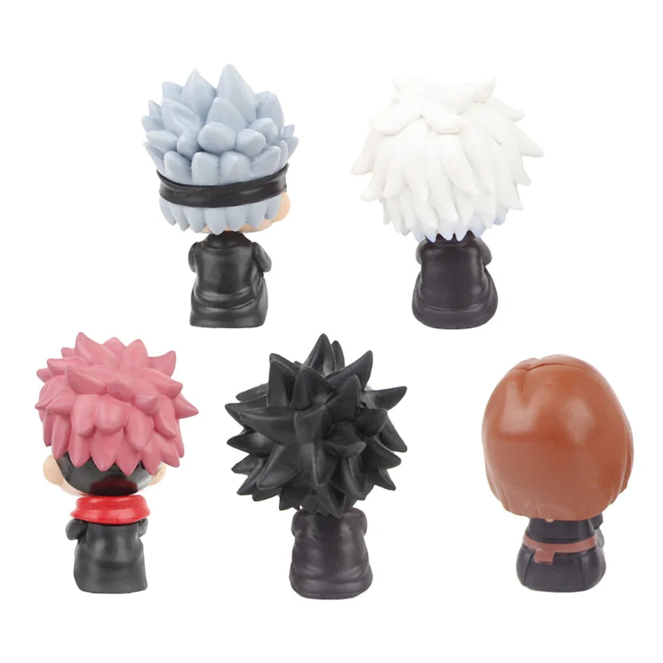 5Pcs Jujutsu Kaisen Yuji Itadori Gojo Satoru Q Ver. PVC Action Figures Set