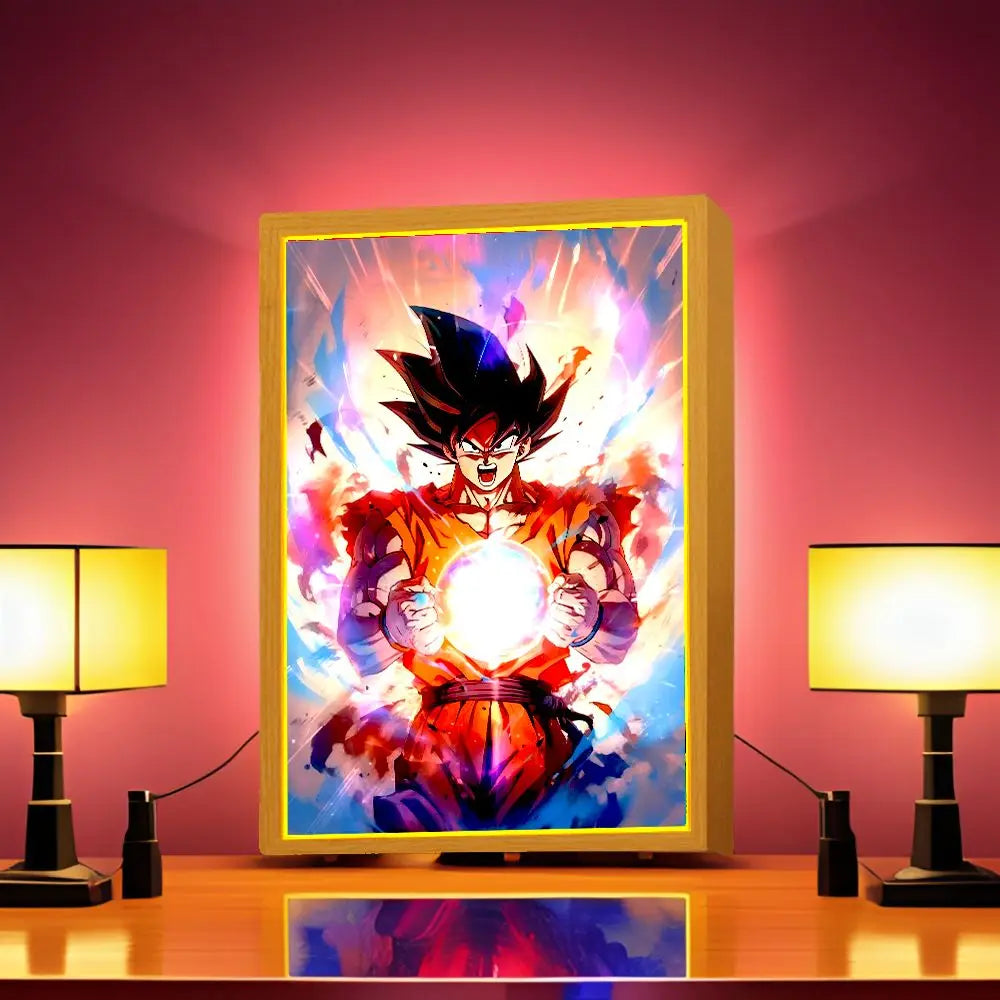 Dragon Ball Z! Goku Kamehameha LED Light Painting Frame – A4/A5