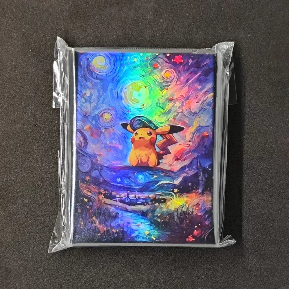 Starry Sky Pikachu Holo Card Sleeves 64ct Standard Size MTG Pokemon