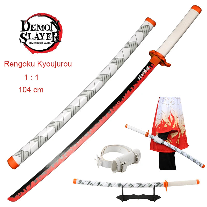 Tanjiro Blue Sword – Demon Slayer Bamboo Katana Cosplay Replica