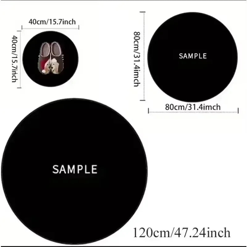 Anime CD Circular Carpet Cartoon Mat for Living Room Bedroom Decor