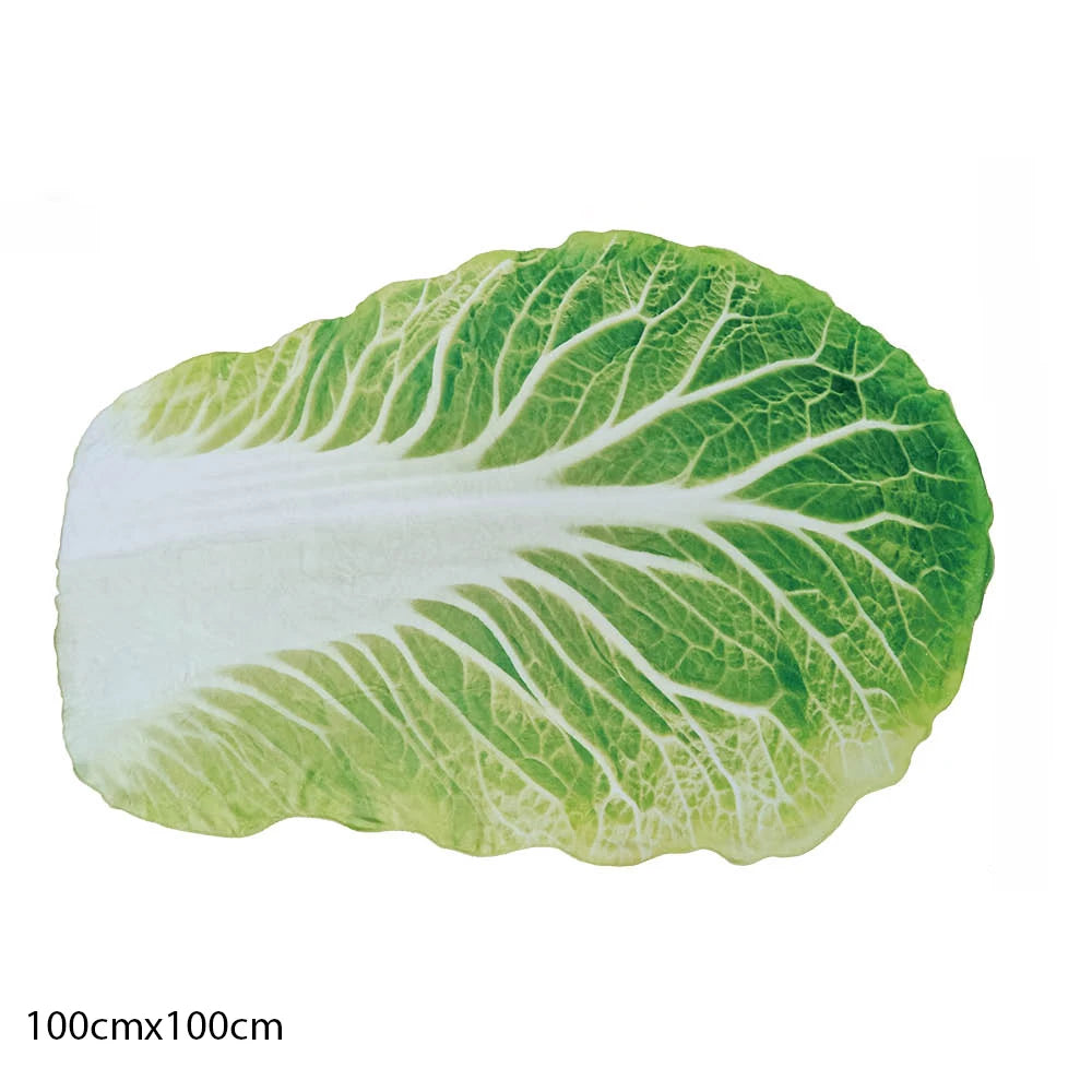 Cabbage Couch Blanket – Funny Double-Sided Green Throw
