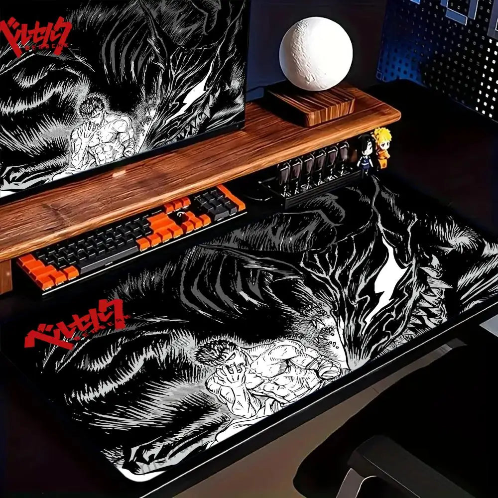 Berserk Guts Anime Mouse Pad XXL Rubber Anti-slip Gaming Desk Mat