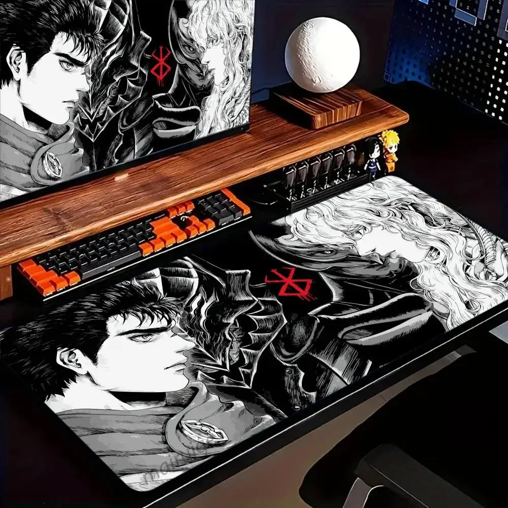 Berserk Guts Anime Mouse Pad XXL Rubber Anti-slip Gaming Desk Mat