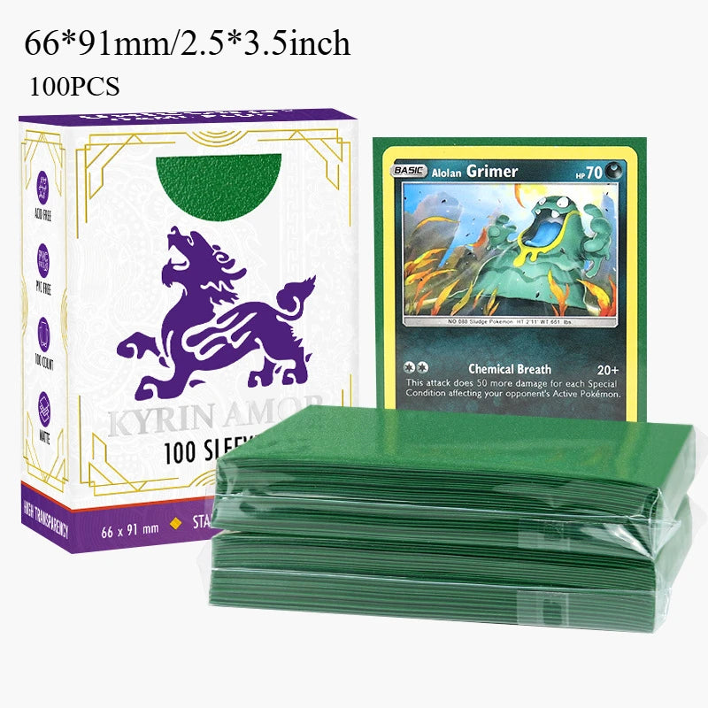 RyshePro Premium Card Sleeves (100pcs) 66x91mm Standard Size TCG MTG Pokemon