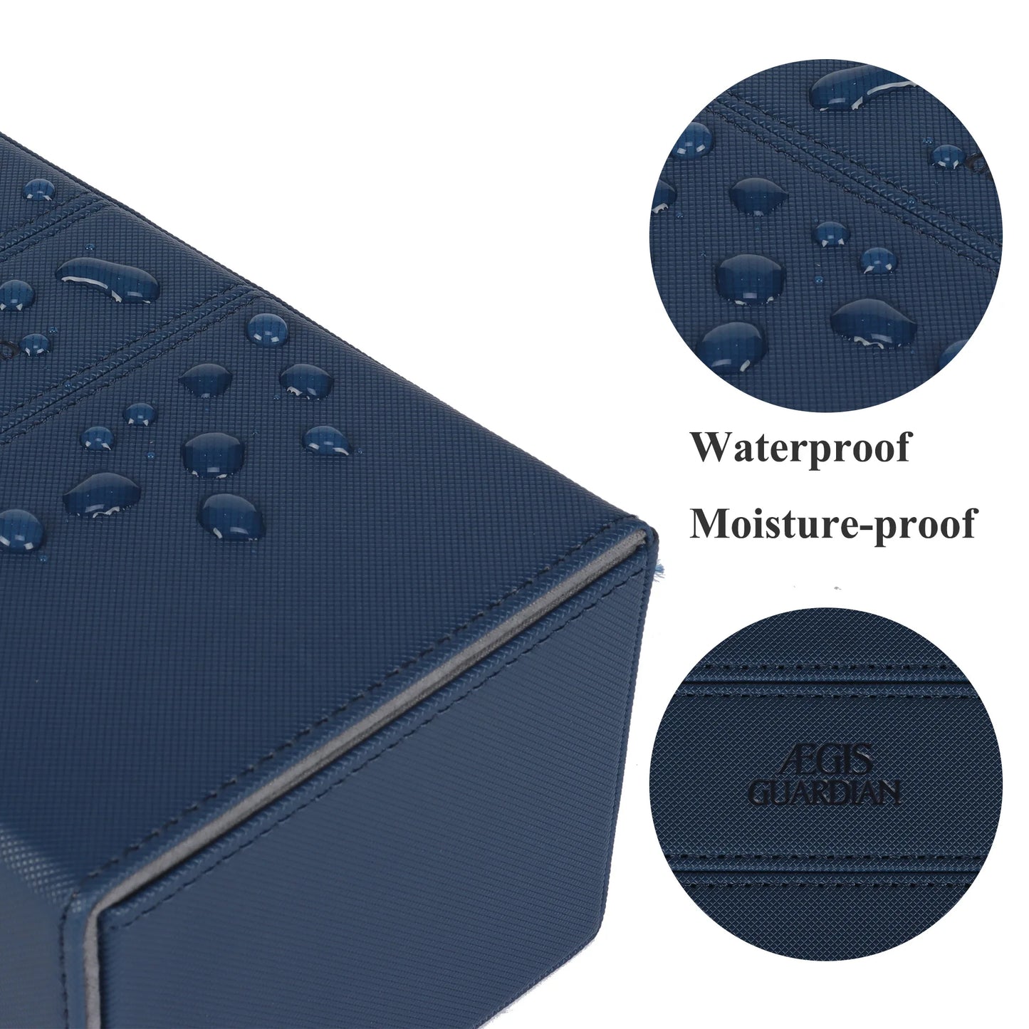 AEGIS GUARDIAN Commander Deck Box – 200+ Double-Sleeved TCG Card Case (Blue)