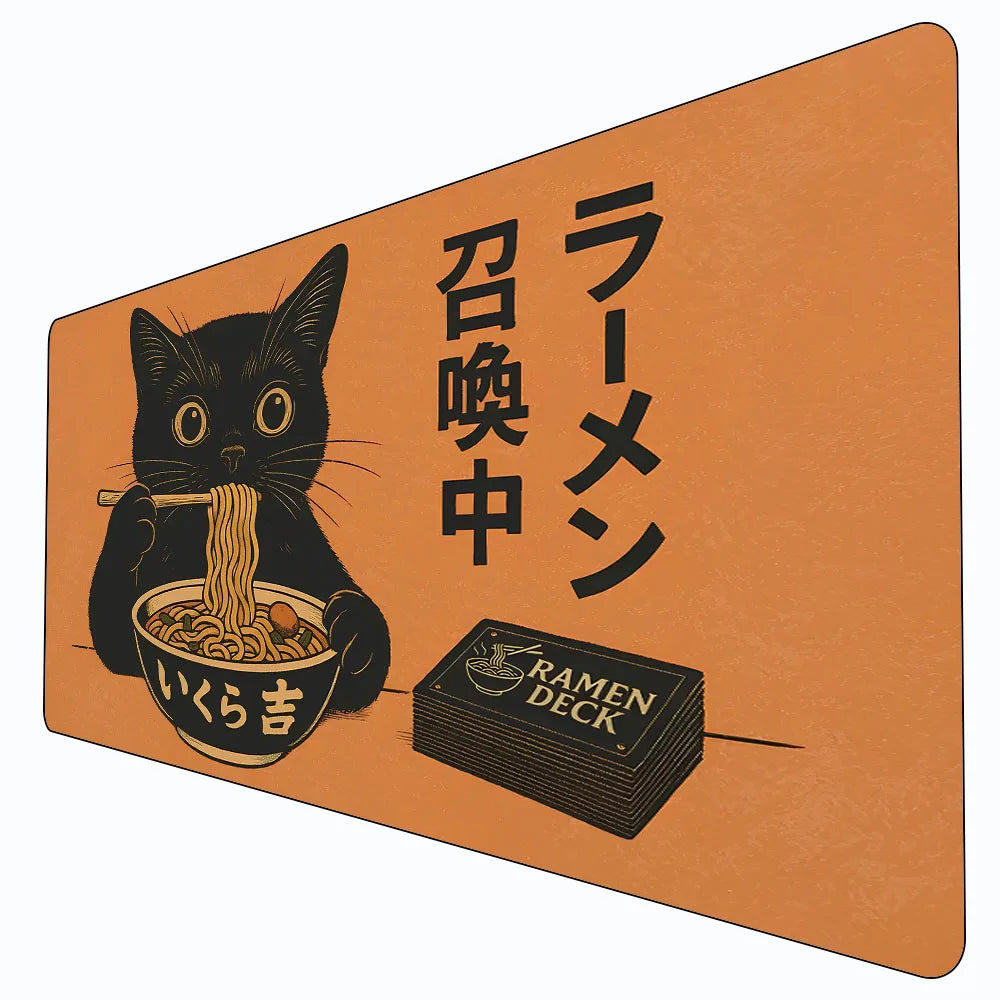 Cat Eating Ramen Noodles Gaming Mouse Pad 60x35cm TCG Accessories