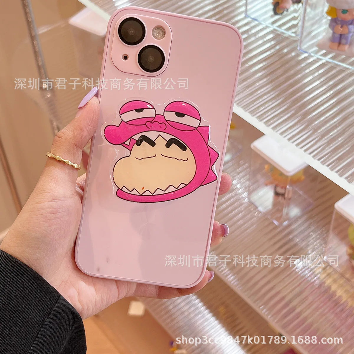 Anime Crayon Shin-Chan Couple Phone Case Magnetic Holder Wireless Stand Gifts