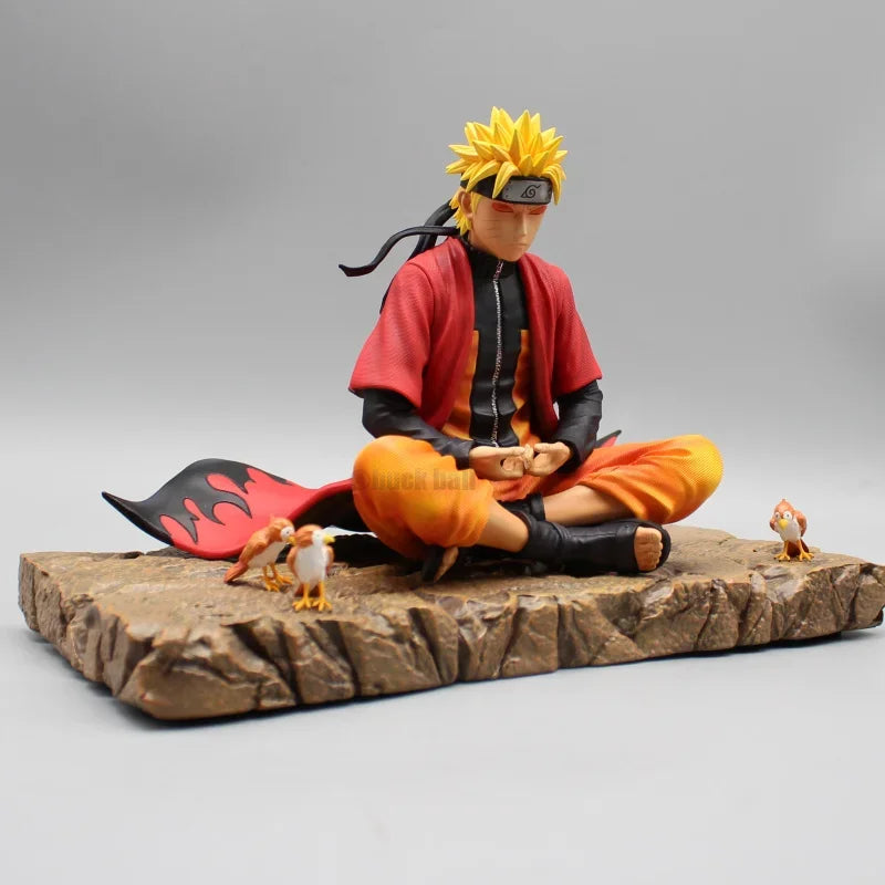 Uzumaki Naruto Meditation Figure – PVC Anime Statue with Screen Display