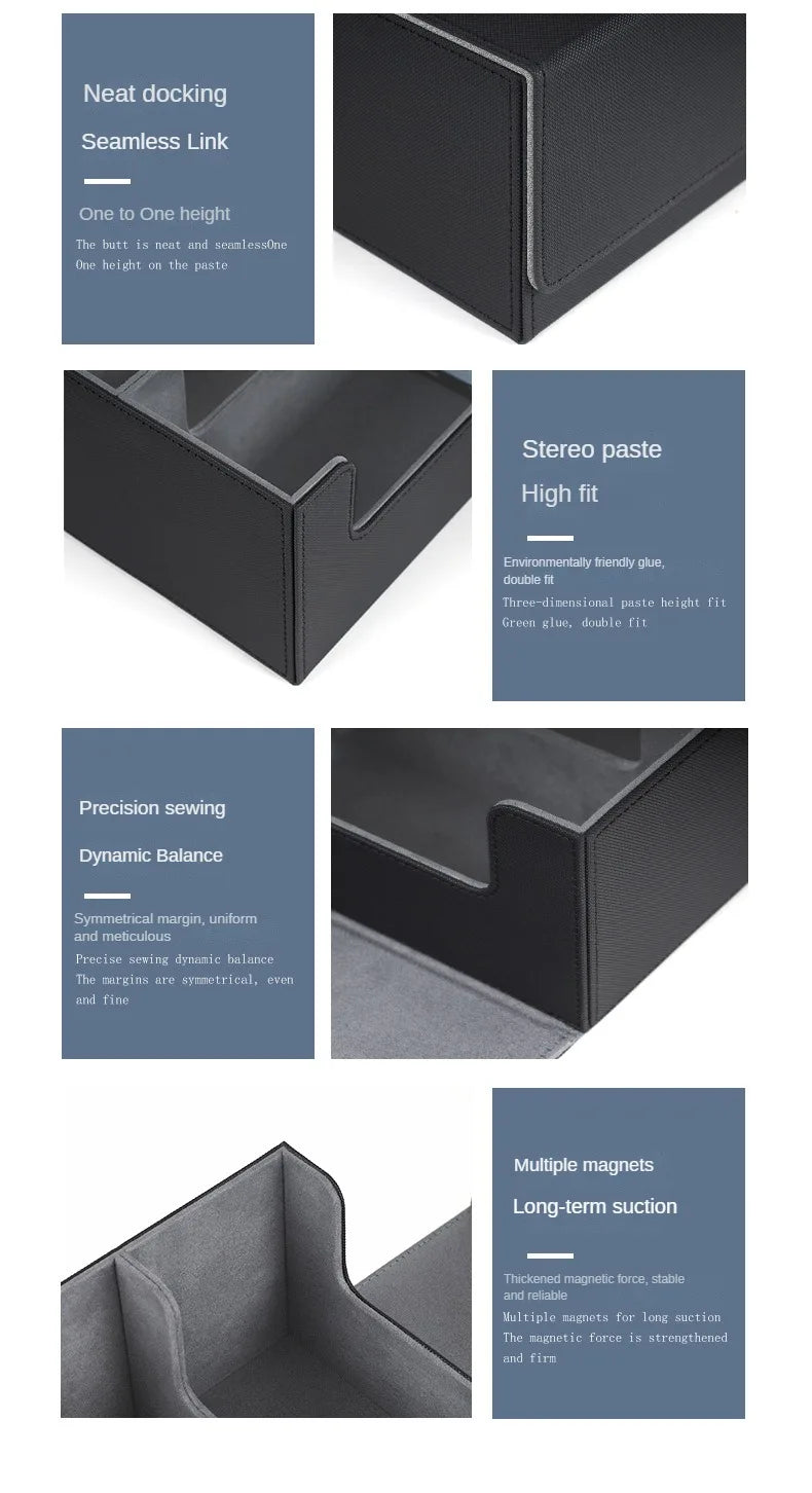 **** Storage Box for 1800+ Trading Cards PU Leather Magnetic Closure Case