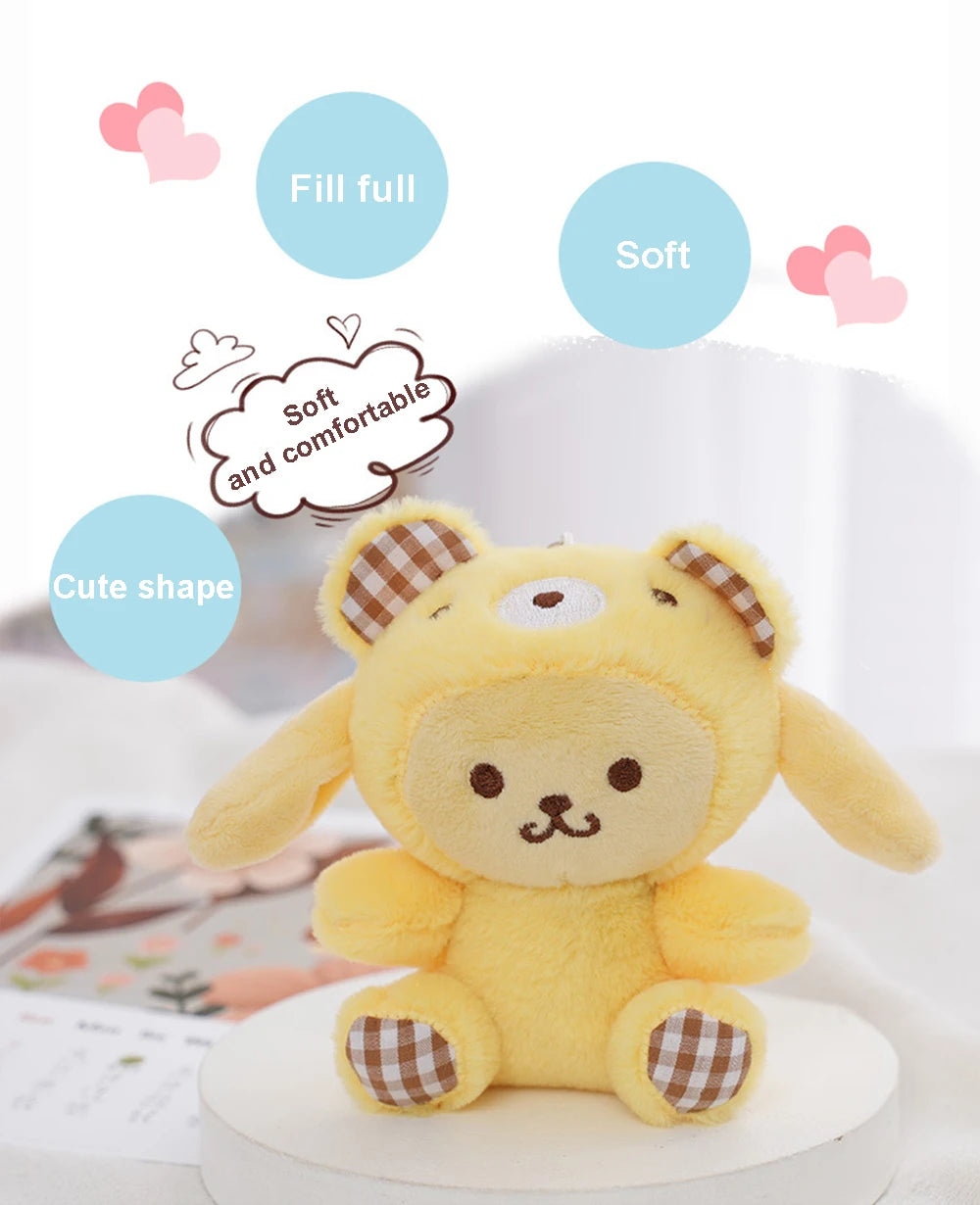 Sanrio Kawaii Plush Keychain Doll Hello Kitty My Melody Kuromi Cinnamoroll