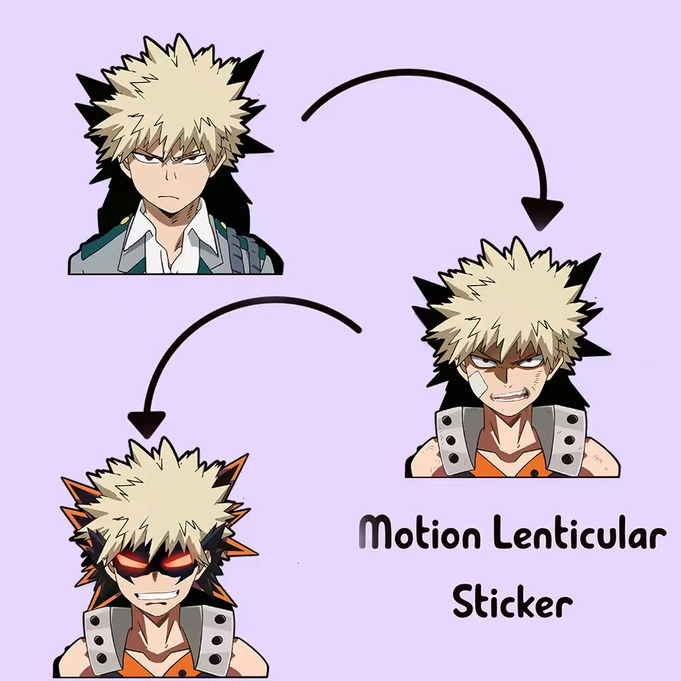 Katsuki Bakugo 3D Motion Sticker – My Hero Academia Anime Decal