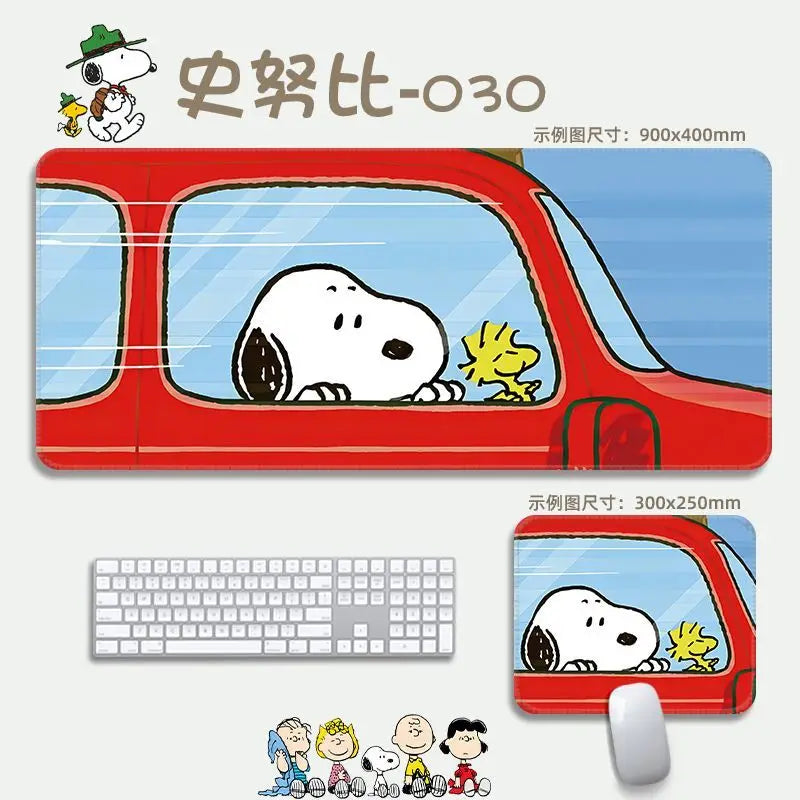 Anime S-Snoopys Mouse Pad Cute Cartoon Peanuts Dog Gaming Desk Mat
