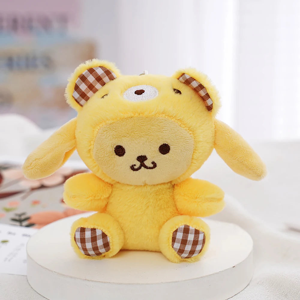 Sanrio Kawaii Plush Keychain Doll Hello Kitty My Melody Kuromi Cinnamoroll