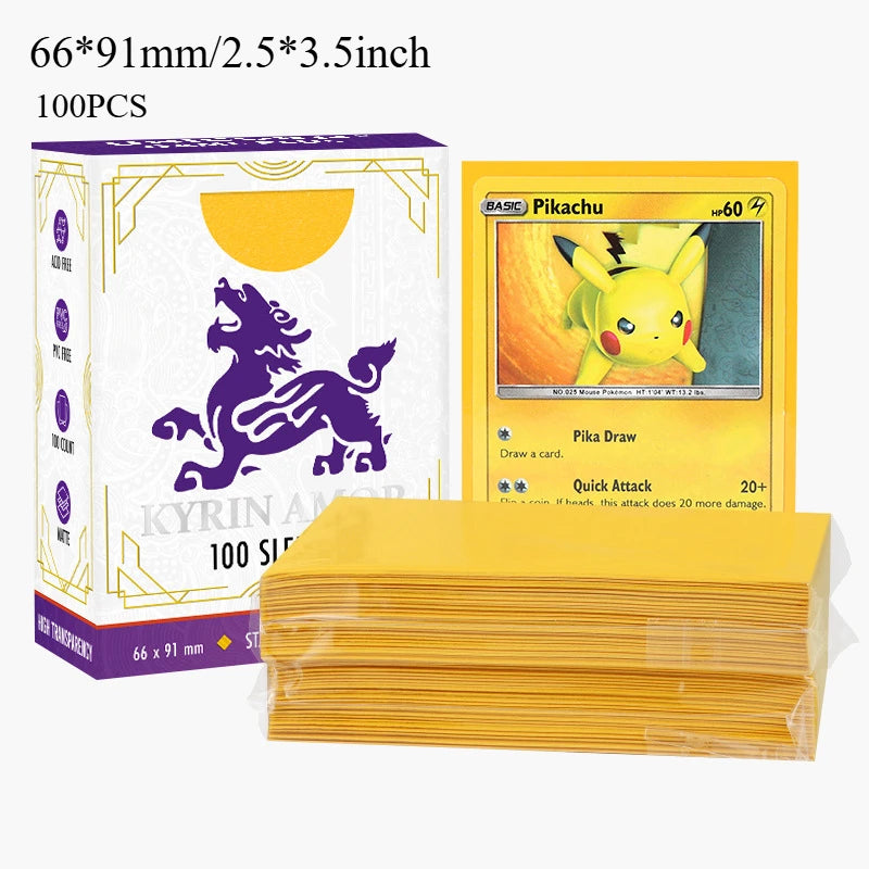 RyshePro Premium Card Sleeves (100pcs) 66x91mm Standard Size TCG MTG Pokemon