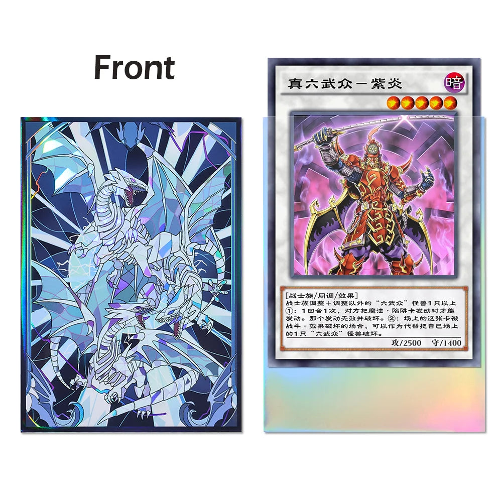 63x90mm Blue Eyed White Dragon Anime Card Sleeves 50-100pcs YGO Protection