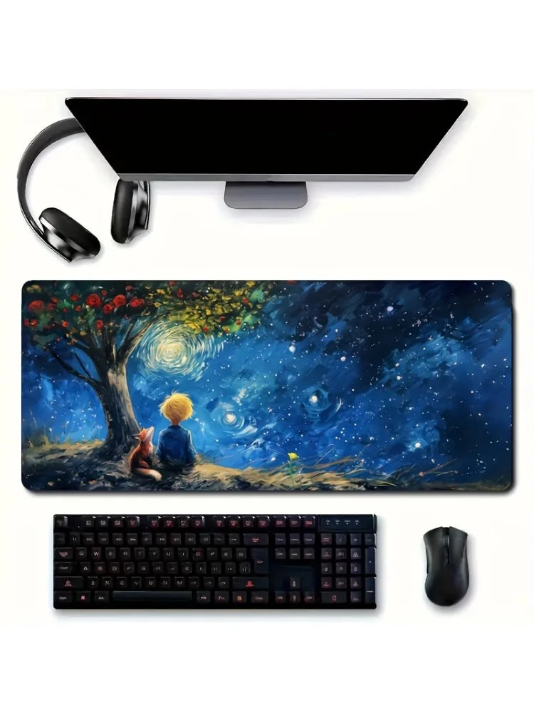 Starry Night Mouse Pad Van Gogh Gaming Office Mat Non-Slip Rubber