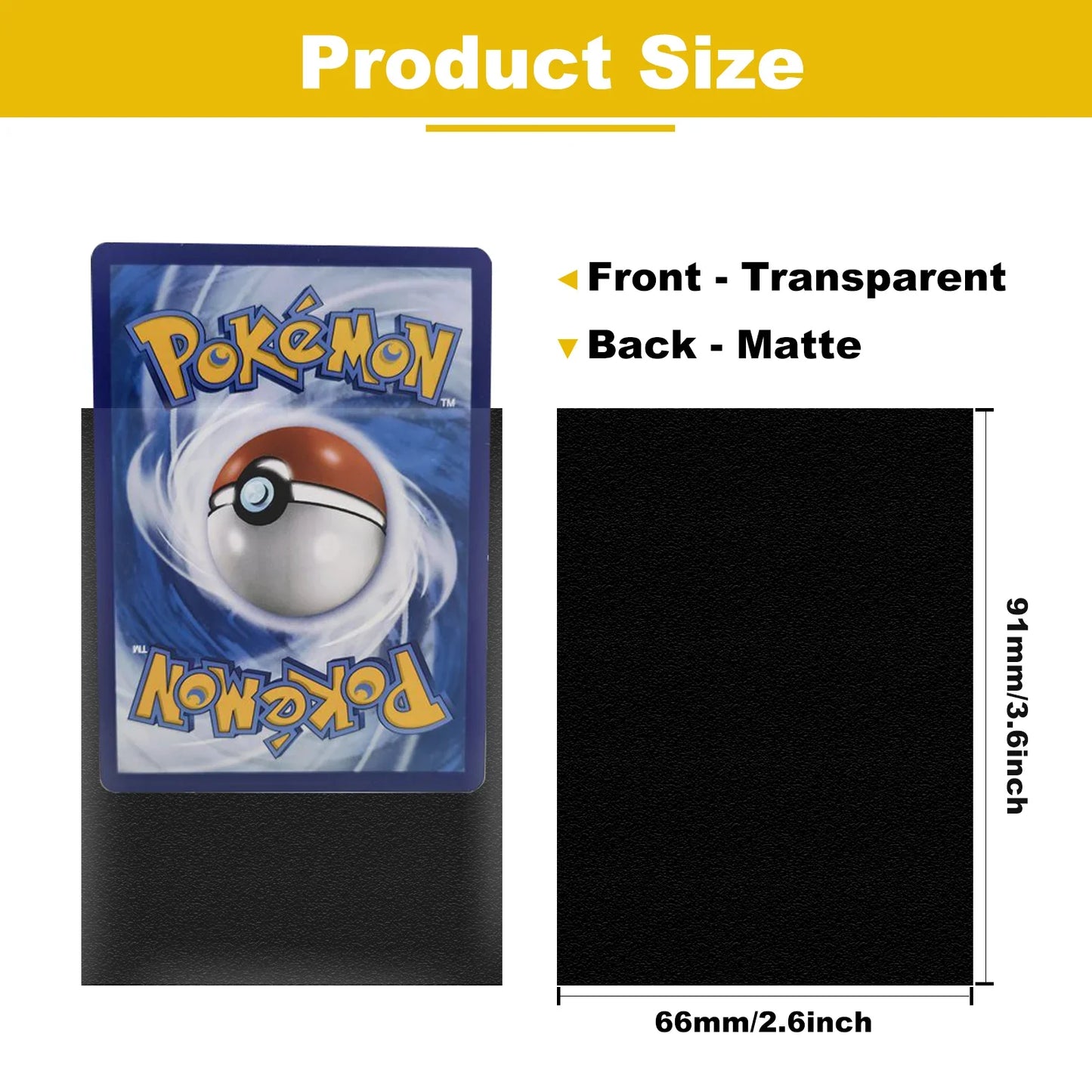 RyshePro Premium Card Sleeves – 66 × 91 mm (Standard / MTG-Pokémon Size) – 150 ct VALUE Pack – Tournament Matte Finish