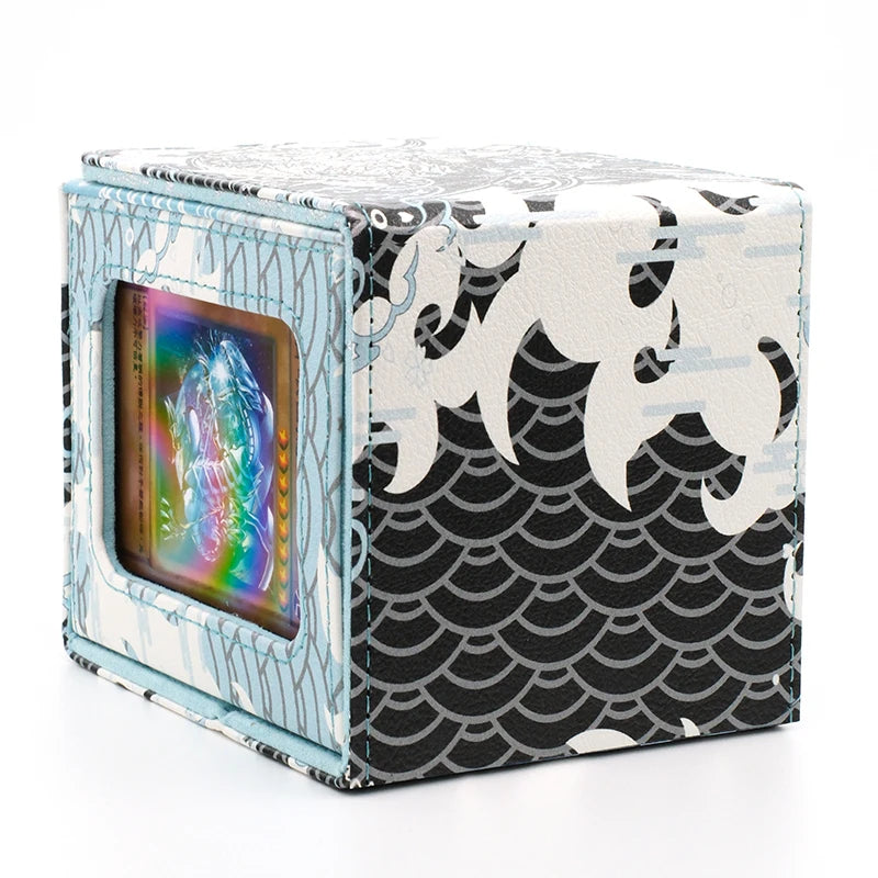Sunlit Plains White Leather Commander Deck Box – Fits 100+ Sleeved MTG / TCG Cards
