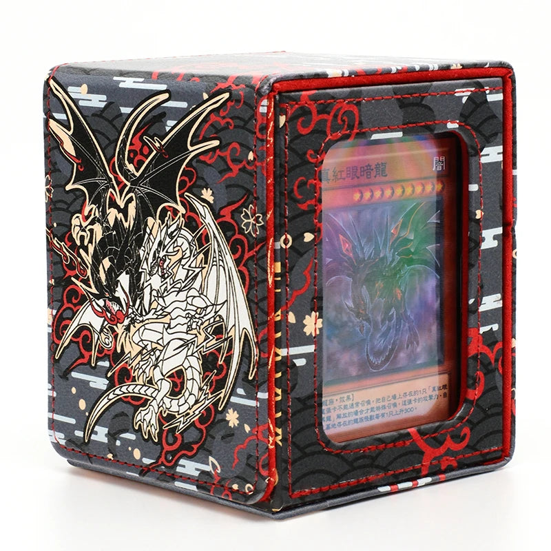 Sunlit Plains White Leather Commander Deck Box – Fits 100+ Sleeved MTG / TCG Cards