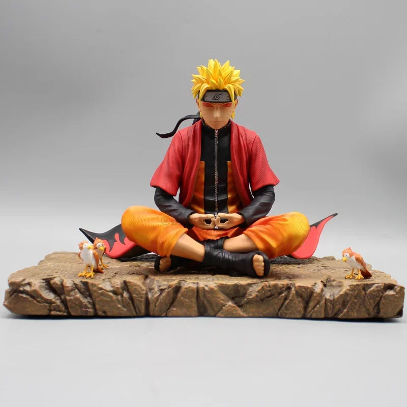 Uzumaki Naruto Meditation Figure – PVC Anime Statue with Screen Display