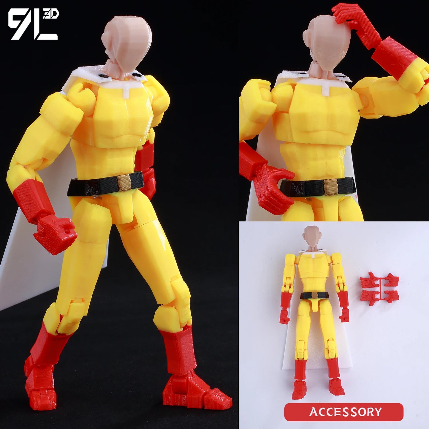 9L3D “Lucky Dummy 13” Saitama Figure – 5.5-Inch One Punch Man Action Model