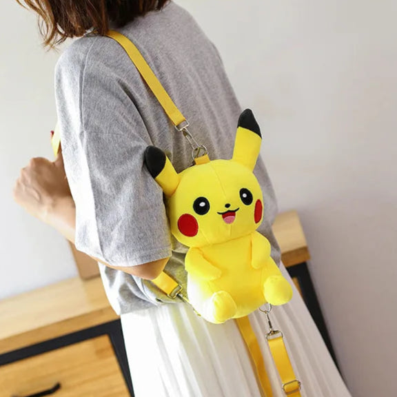 Pokemon Pikachu Plush Backpack – 12" Kawaii Shoulder Bag for Kids & Fans