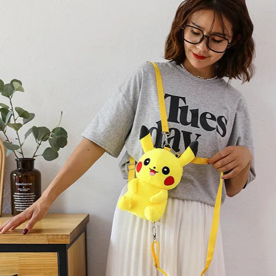 Pokemon Pikachu Plush Backpack – 12" Kawaii Shoulder Bag for Kids & Fans