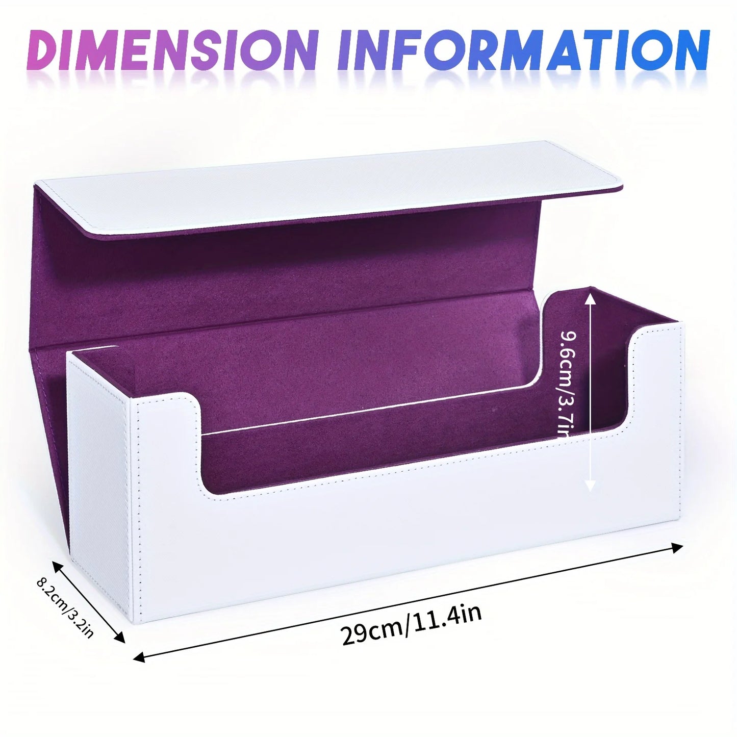 White & Purple PU Leather TCG Card Storage Box – Holds 600+ Sleeved Cards