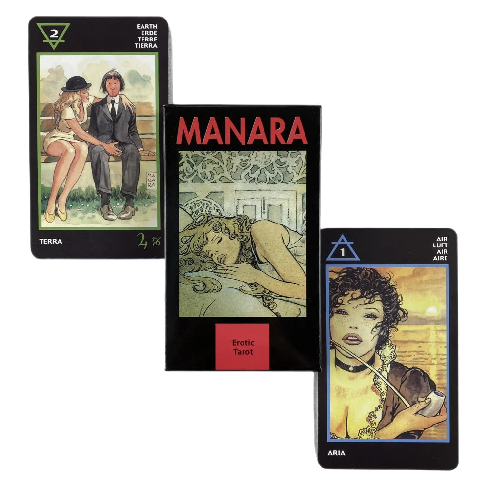 Manara Erotic Tarot Cards – 78-Card Divination Deck