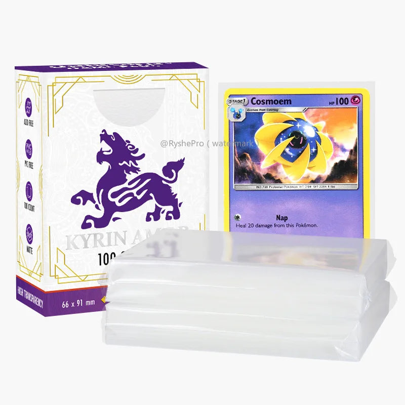 RyshePro Premium Card Sleeves (100pcs) 66x91mm Standard Size TCG MTG Pokemon