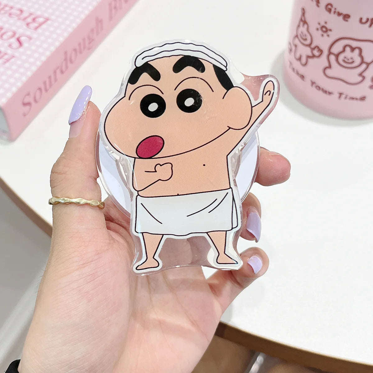 Anime Crayon Shin-Chan Couple Phone Case Magnetic Holder Wireless Stand Gifts