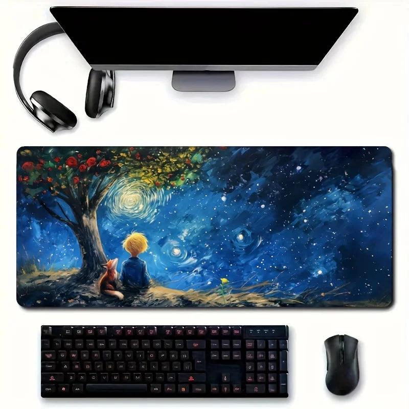 Starry Night Mouse Pad Van Gogh Gaming Office Mat Non-Slip Rubber