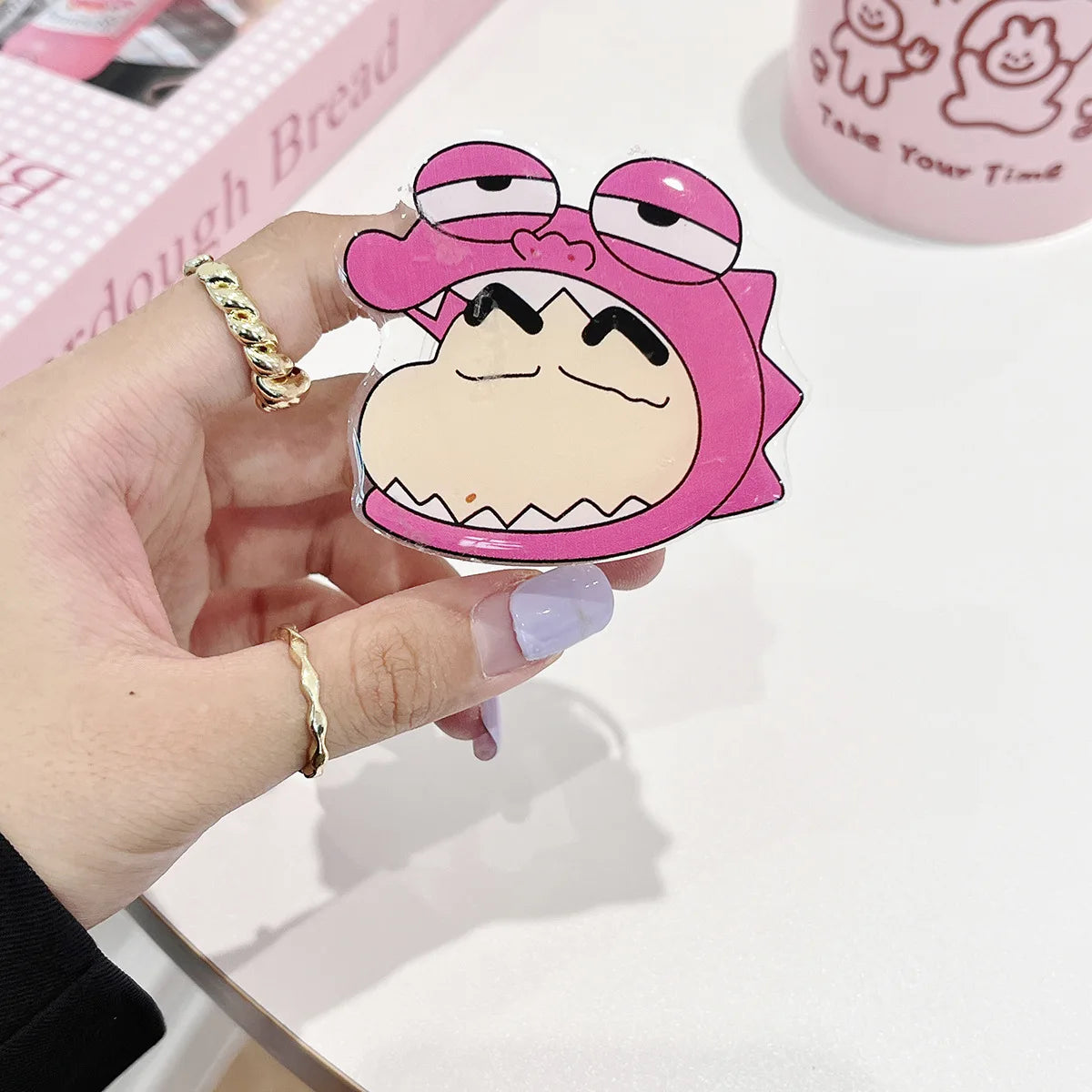 Anime Crayon Shin-Chan Couple Phone Case Magnetic Holder Wireless Stand Gifts
