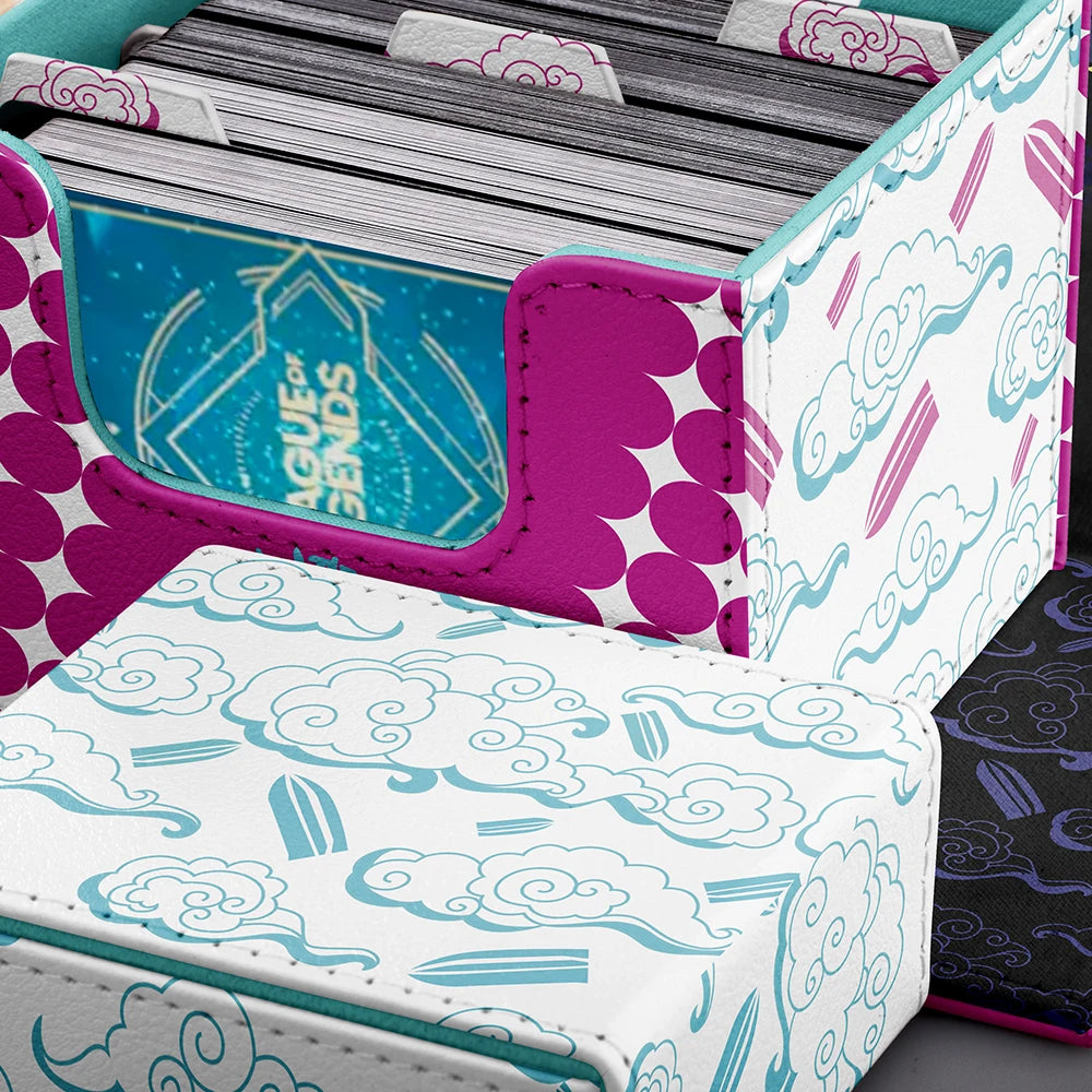 Card Deck Case for 100+ Trading Cards PU Magnetic Storage Box Holder