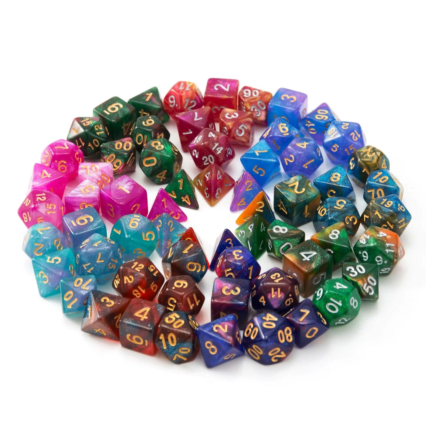 Polyhedral Dice Set for DND RPG Tabletop Roleplaying Games 7pcs