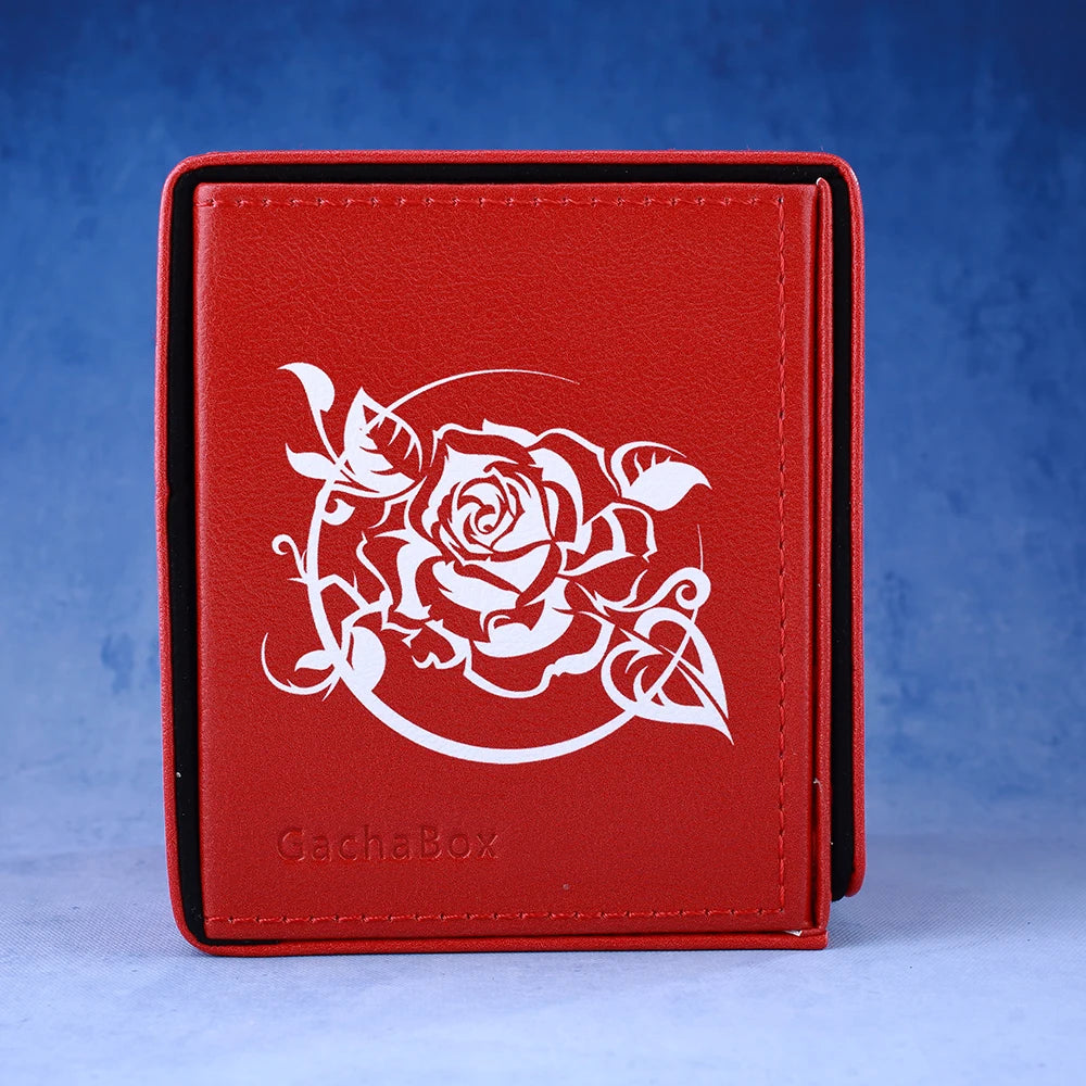 Black Rose Dragon Trading Card Storage Deck Box Holds 120+ Cards Magnetic PU