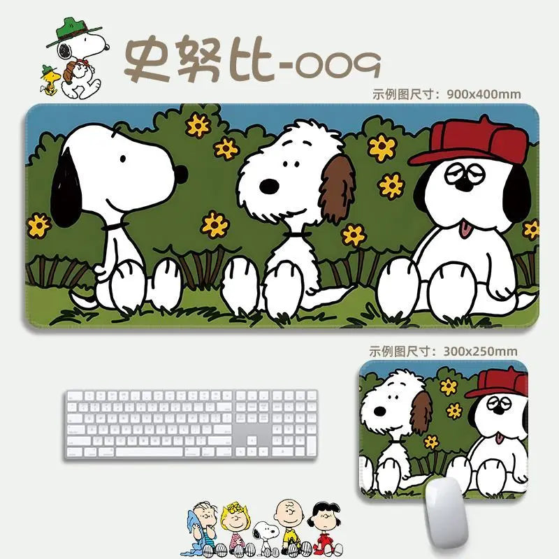 Anime S-Snoopys Mouse Pad Cute Cartoon Peanuts Dog Gaming Desk Mat