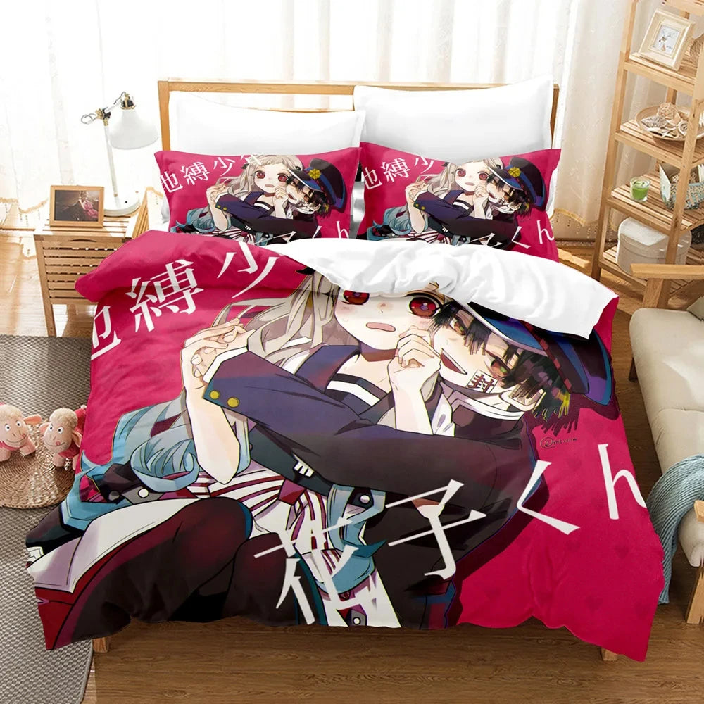 Sugar Realm 3D Anime Bedding Set – Toilet-Bound Hanako-kun Candy Wonderland