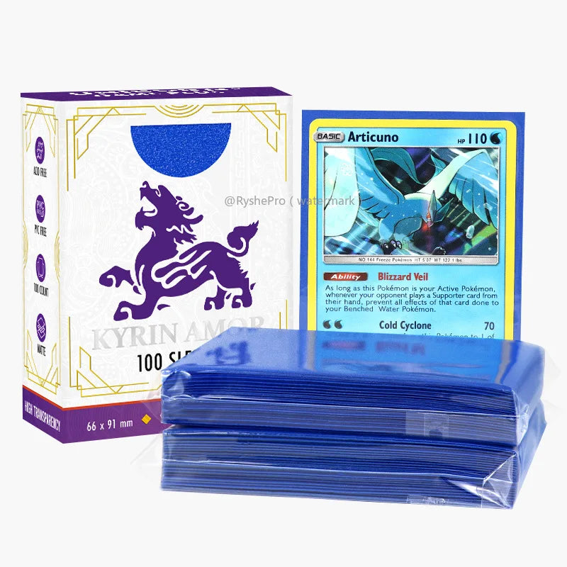 RyshePro Premium Card Sleeves (100pcs) 66x91mm Standard Size TCG MTG Pokemon