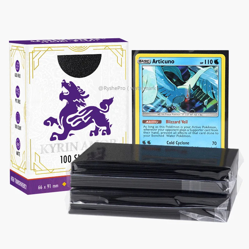 RyshePro Premium Card Sleeves (100pcs) 66x91mm Standard Size TCG MTG Pokemon