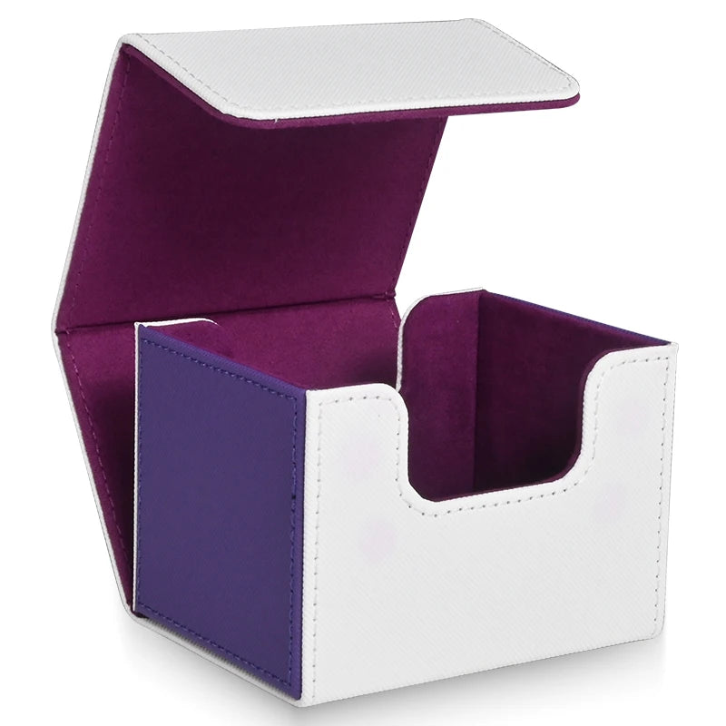 PU Leather Card Deck Box – Fits 120+ Sleeved TCG Cards | Strong Magnetic Closure