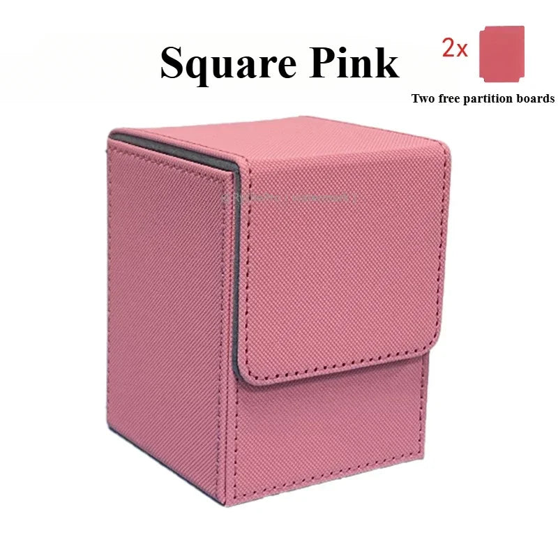 Vertical PU Leather Card Deck Box – Fits 100+ Sleeved Cards with 2 Dividers