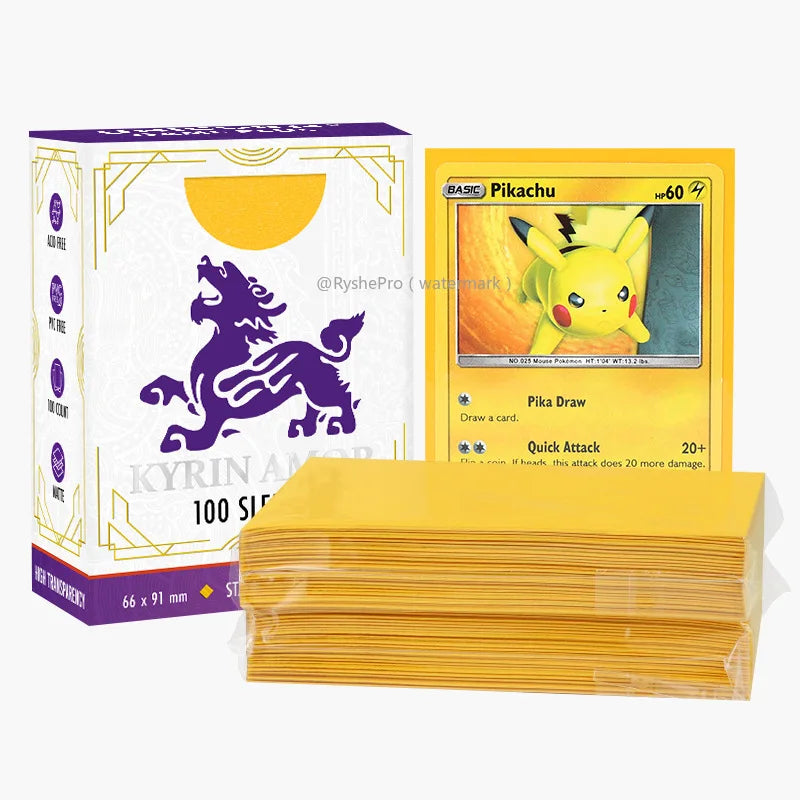 RyshePro Premium Card Sleeves (100pcs) 66x91mm Standard Size TCG MTG Pokemon