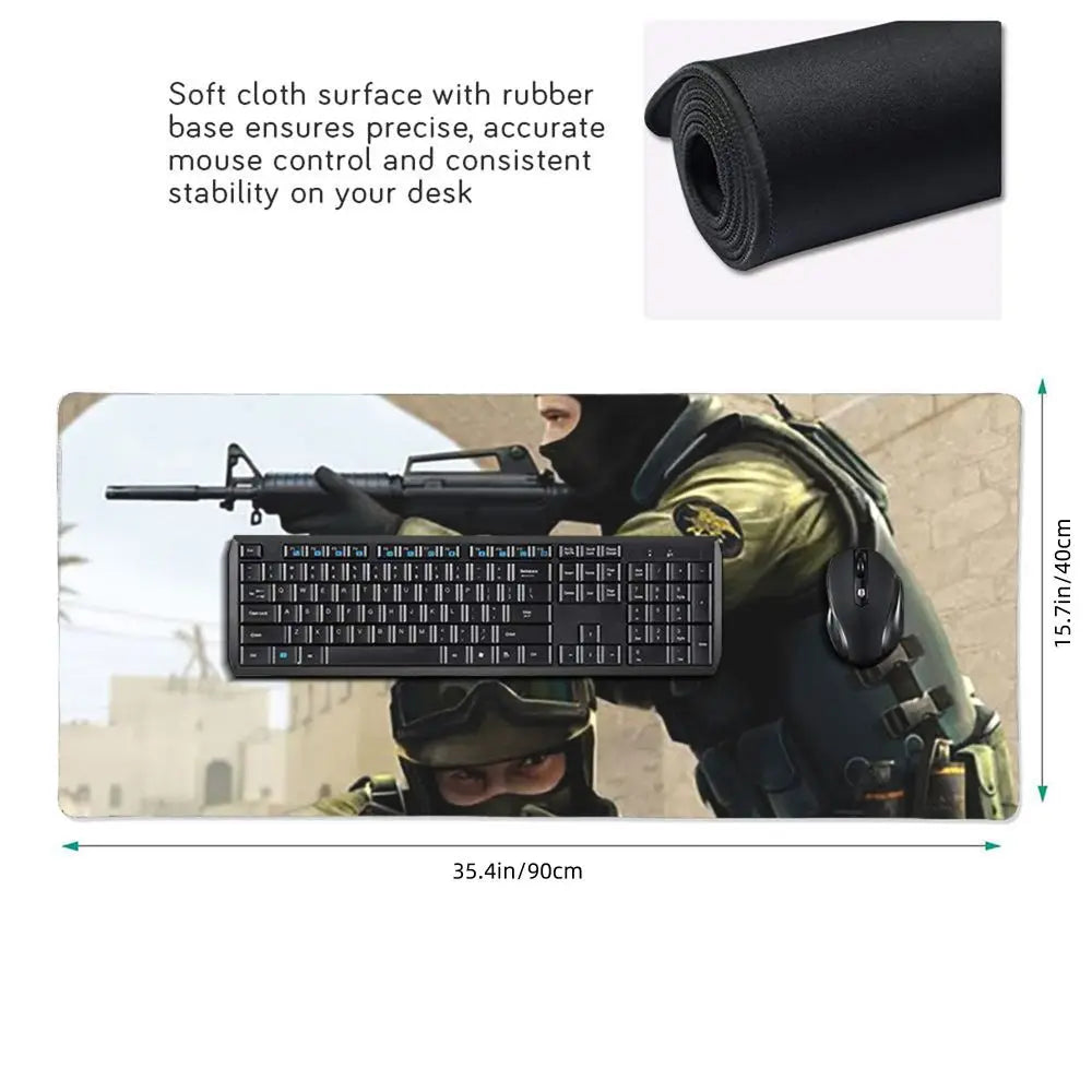 Counter Strike Large Mouse Pad Gaming Keyboard Mat Office Desk Accessory